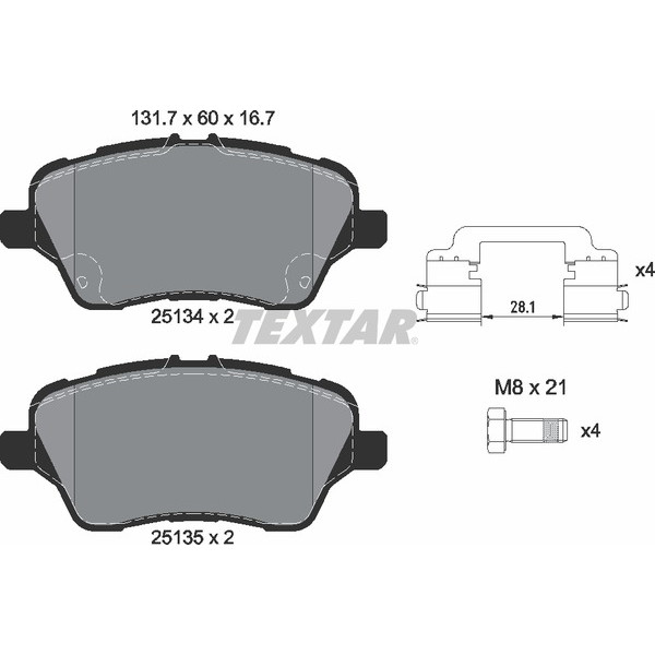 TEXTAR PC BRAKE PADS image
