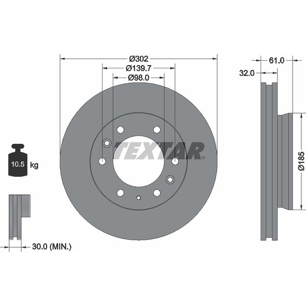 TEXTAR PC BRAKE DISCS image