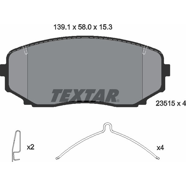 TEXTAR PC BRAKE PADS image
