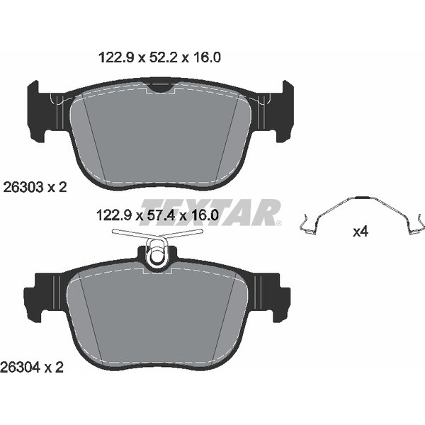 TEXTAR PC BRAKE PADS image