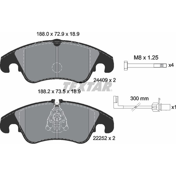 TEXTAR PC BRAKE PADS image