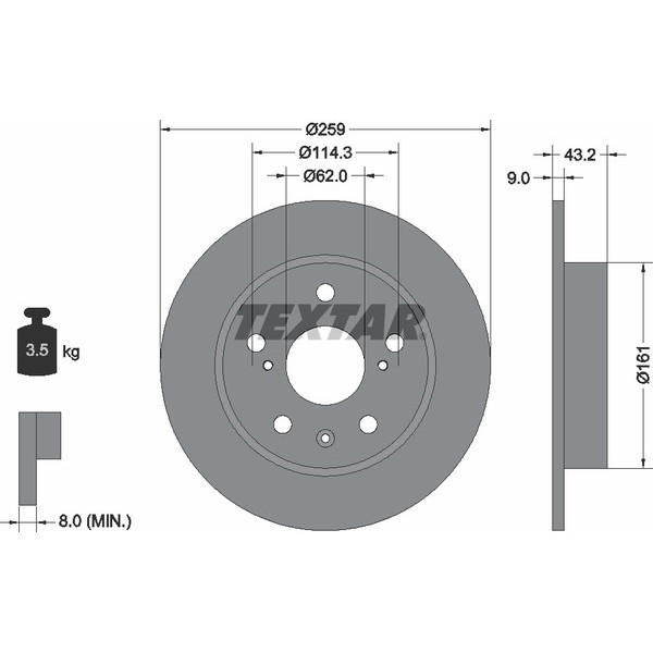 TEXTAR PC BRAKE DISCS image