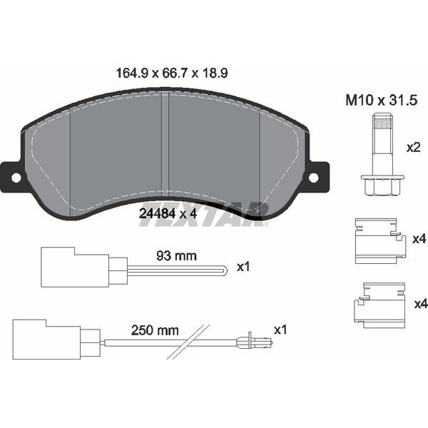 TEXTAR LCV BRAKE PADS image