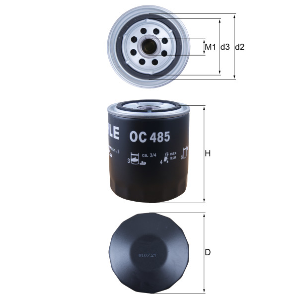 OIL FILTER - SPIN ON image