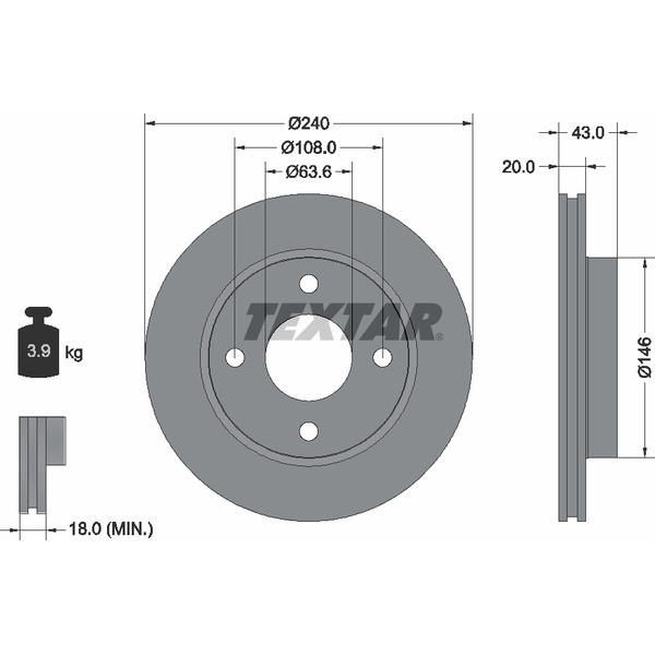 TEXTAR PC BRAKE DISCS image