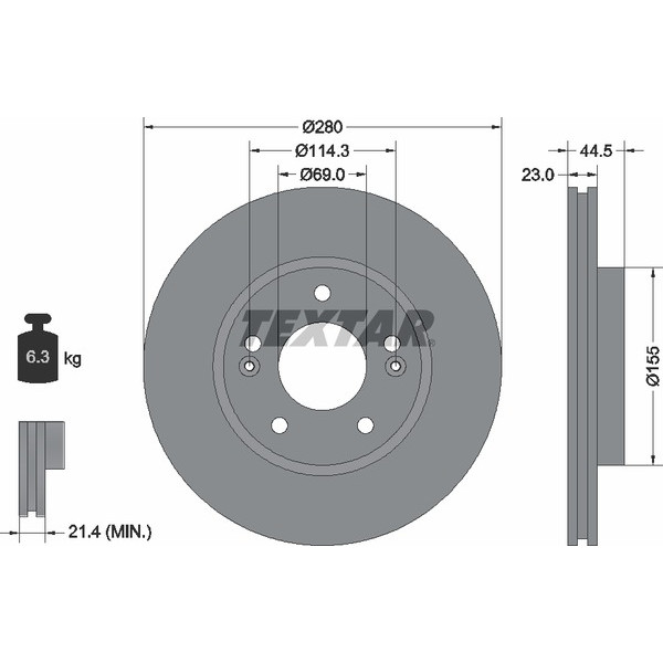 TEXTAR PC BRAKE DISCS image