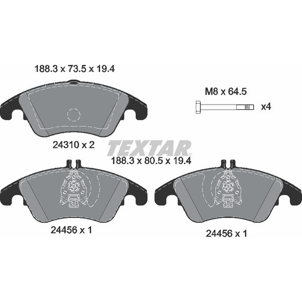TEXTAR PC BRAKE PADS image