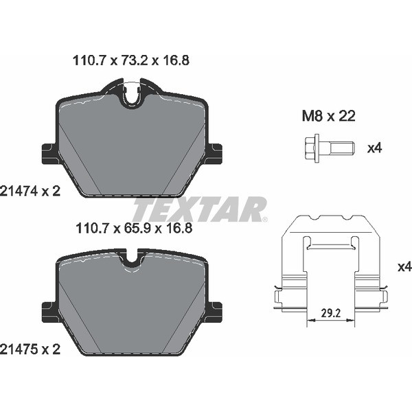 TEXTAR PC BRAKE PADS image