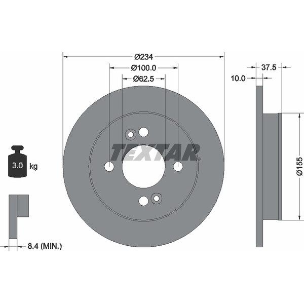 TEXTAR PC BRAKE DISCS image