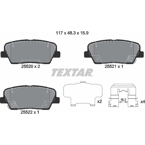 TEXTAR PC BRAKE PADS image