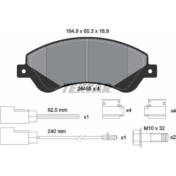 TEXTAR LCV BRAKE PADS image