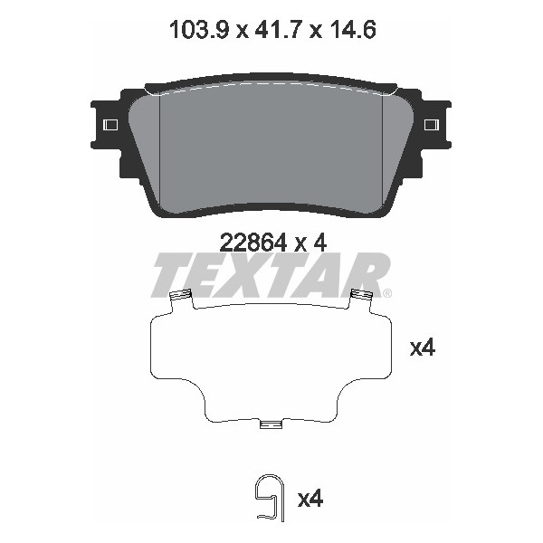 TEXTAR PC BRAKE PADS image
