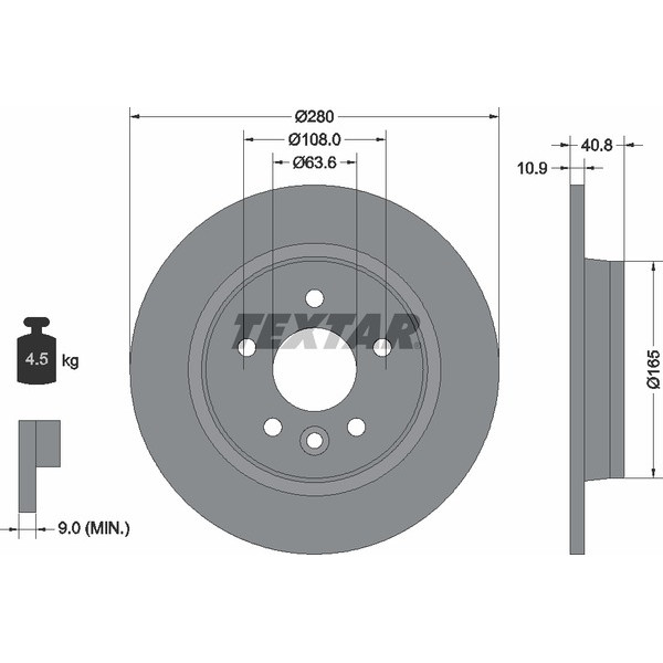 TEXTAR PC BRAKE DISCS image