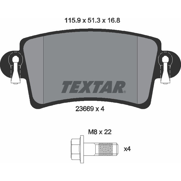 TEXTAR LCV BRAKE PADS image