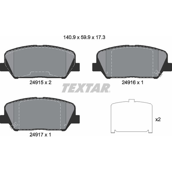 TEXTAR PC BRAKE PADS image
