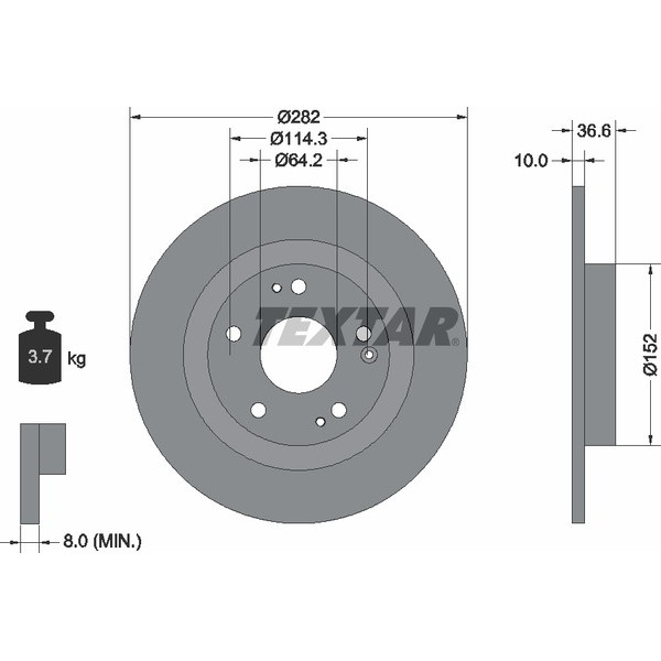 TEXTAR PC BRAKE DISCS image