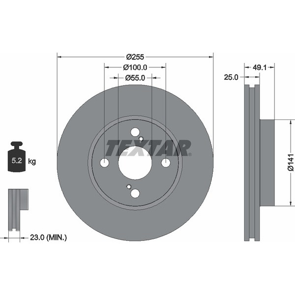 TEXTAR PC BRAKE DISCS image