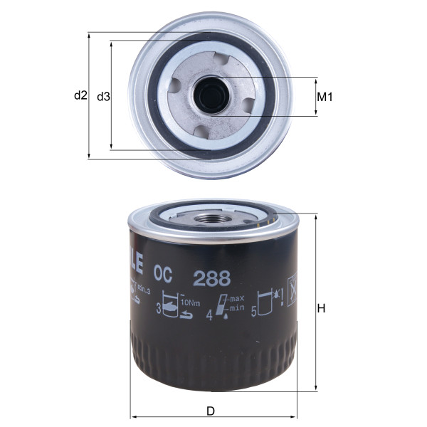 OIL FILTER - SPIN ON image