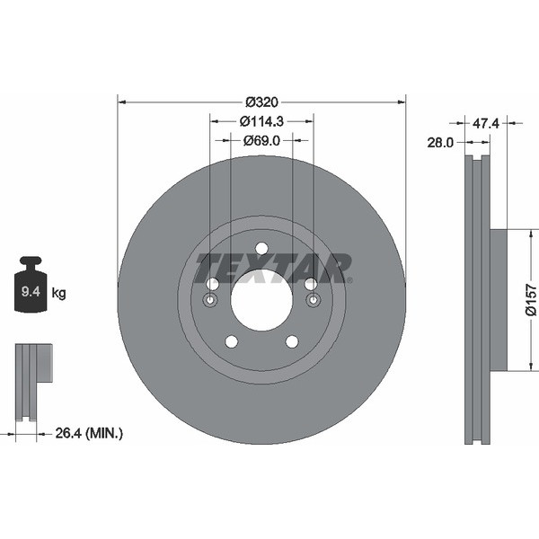 TEXTAR PC BRAKE DISCS image