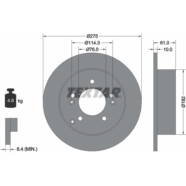 TEXTAR PC BRAKE DISCS image