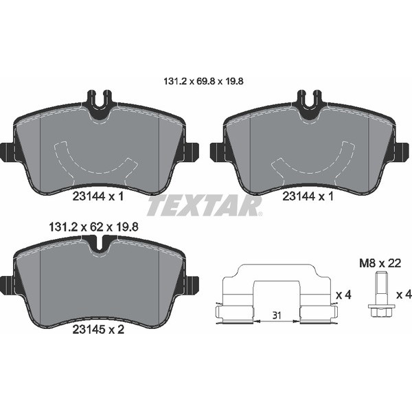 TEXTAR PC BRAKE PADS image