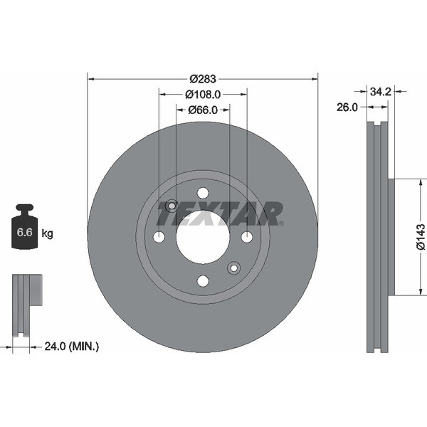 TEXTAR PC BRAKE DISCS image