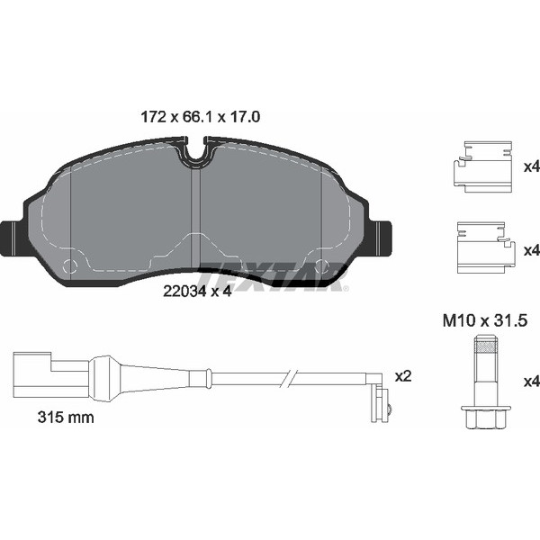 TEXTAR LCV BRAKE PADS image