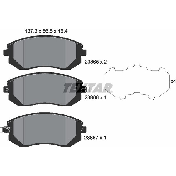 TEXTAR PC BRAKE PADS image