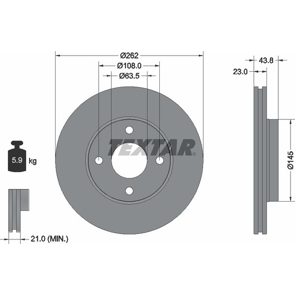 TEXTAR PC BRAKE DISCS image
