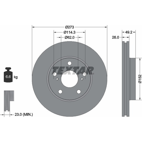 TEXTAR PC BRAKE DISCS image