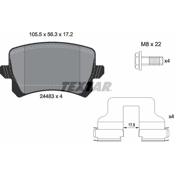 TEXTAR PC BRAKE PADS image
