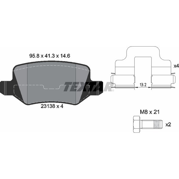 TEXTAR PC BRAKE PADS image