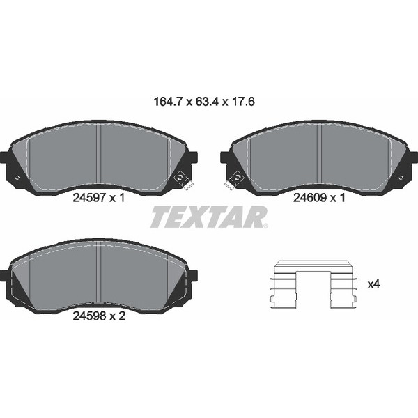 TEXTAR PC BRAKE PADS image