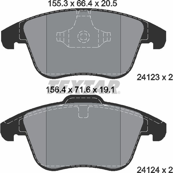 TEXTAR PC BRAKE PADS image