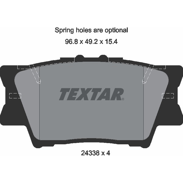 TEXTAR PC BRAKE PADS image