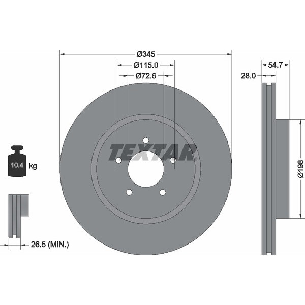 TEXTAR PC BRAKE DISCS image