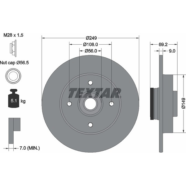 TEXTAR DISCS WITH BEARING image