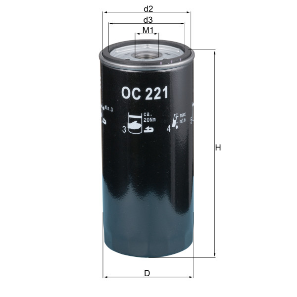 OIL FILTER - SPIN ON image