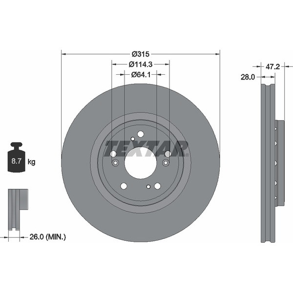 TEXTAR PC BRAKE DISCS image