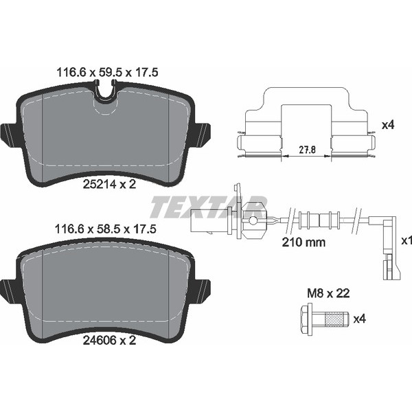 TEXTAR PC BRAKE PADS image
