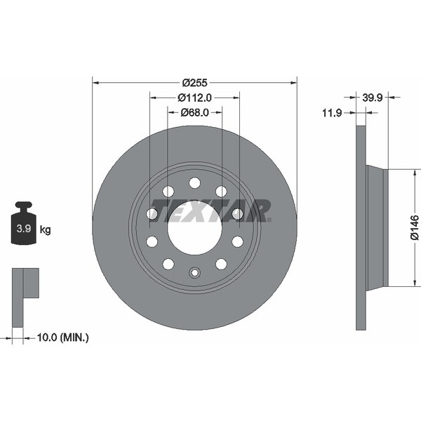 TEXTAR PC BRAKE DISCS image