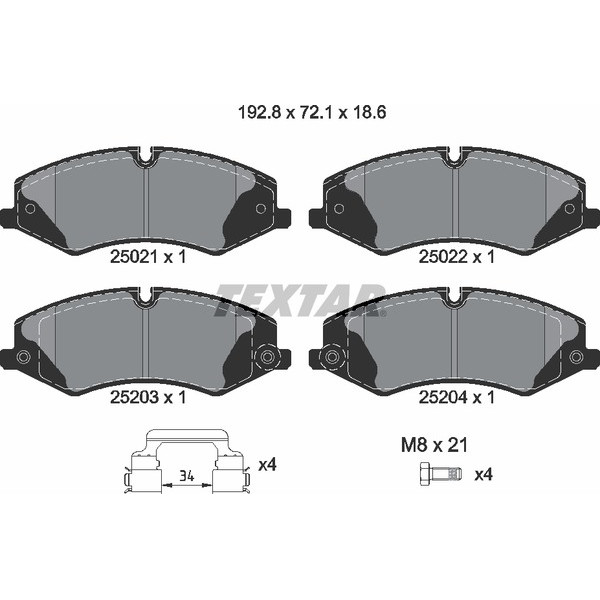 TEXTAR PC BRAKE PADS image