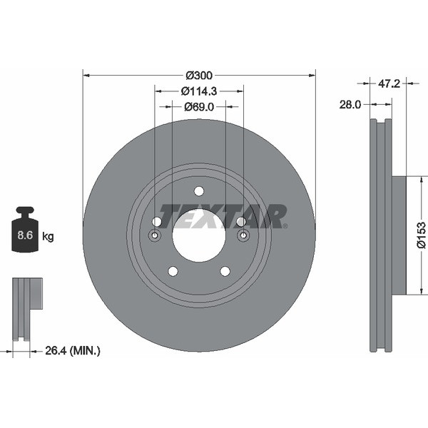 TEXTAR PC BRAKE DISCS image