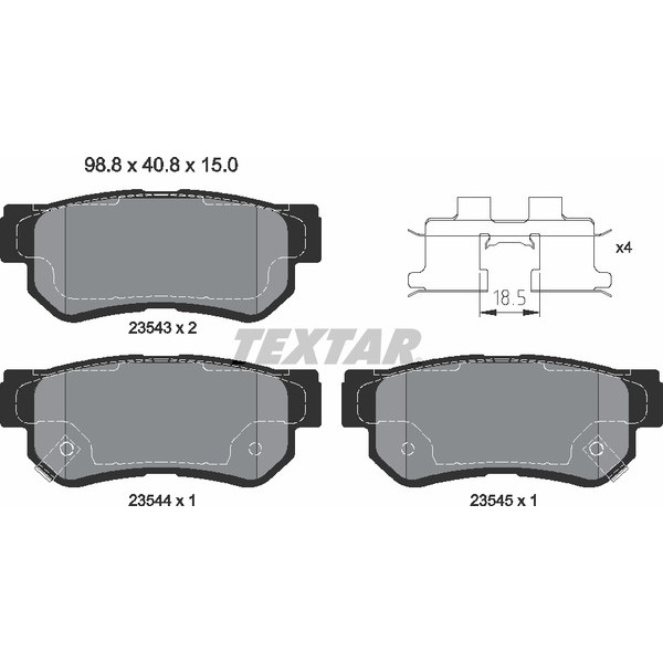 TEXTAR PC BRAKE PADS image