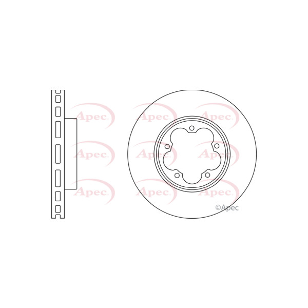 APEC BRAKE DISC (FRONT) (SINGLE) image