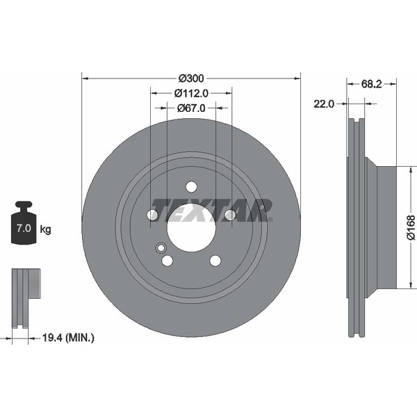 TEXTAR PC BRAKE DISCS image