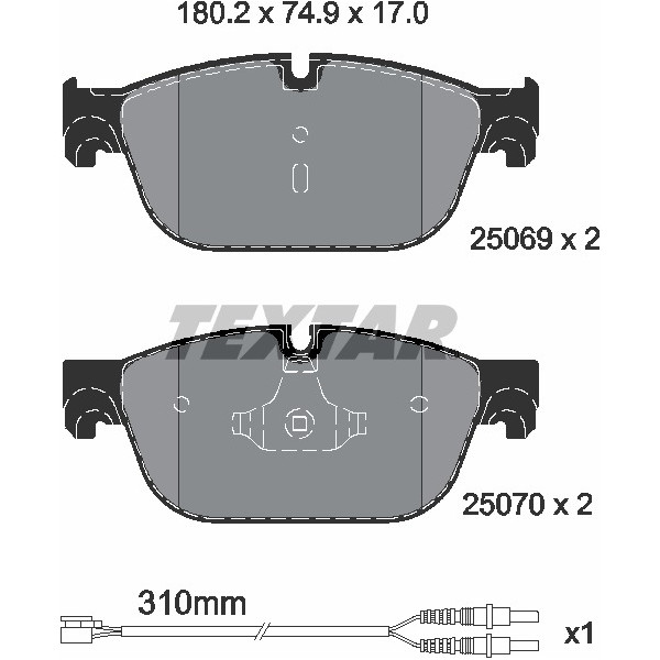 TEXTAR PC BRAKE PADS image