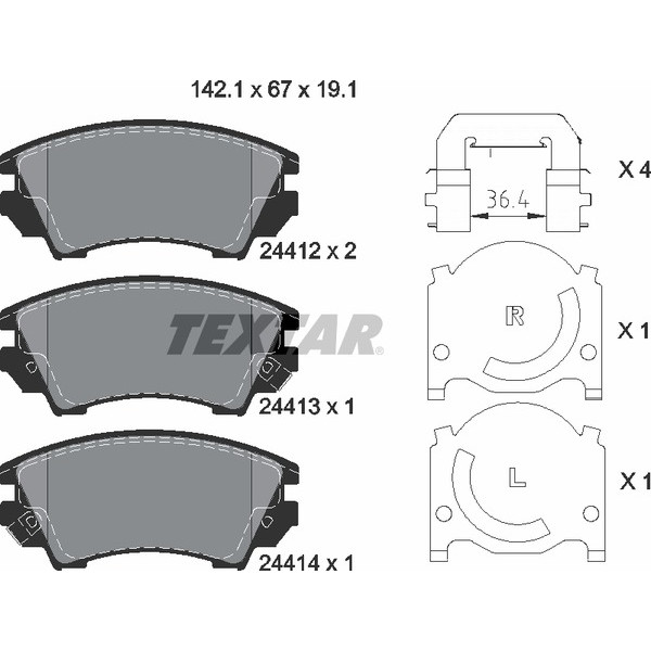 TEXTAR PC BRAKE PADS image