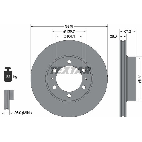 TEXTAR PC BRAKE DISCS image