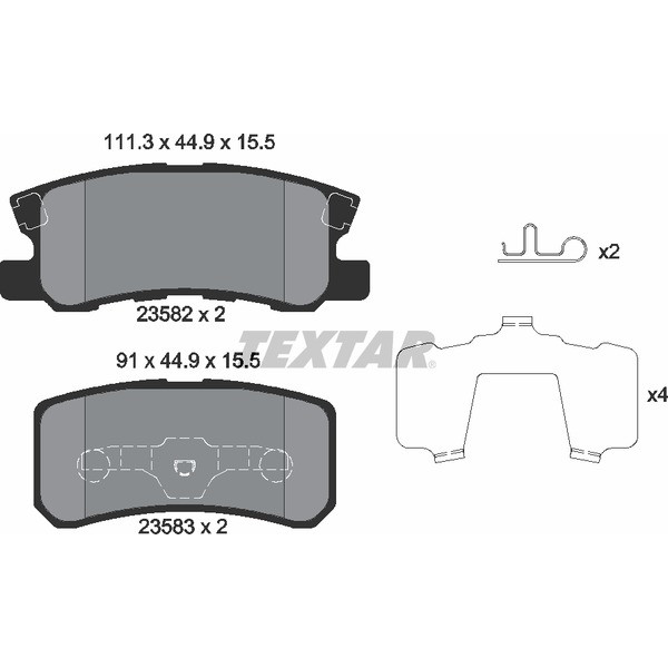 TEXTAR PC BRAKE PADS image